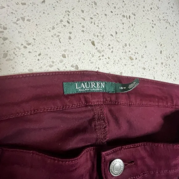 LRL Lauren Ralph Lauren Pinot Noir Wine Premiere Straight Leg Curvy Jean - Picture 3 of 9